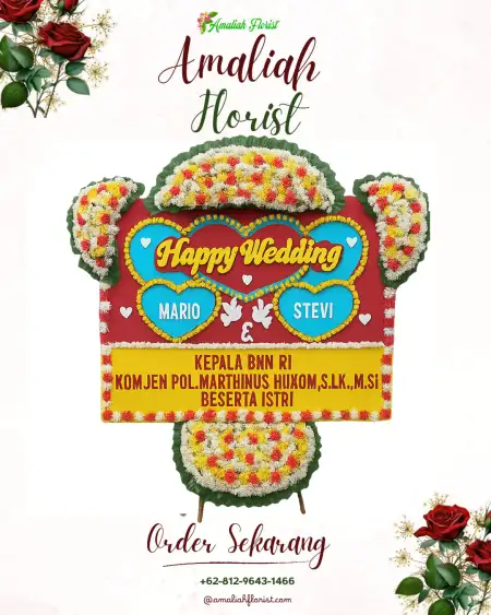 Papan Bunga Pernikahan Lembak